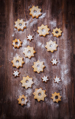Homemade cookies in star shape