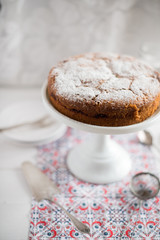 Vanilla cake with cranberries