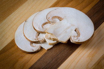 Closeup Macro shot of Crimini Mushrooms