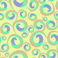 Pattern with color curls