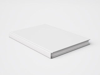 Blank white book. 3d rendering