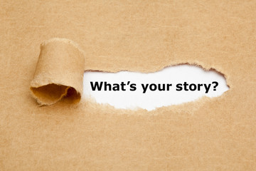 What is Your Story Torn Paper