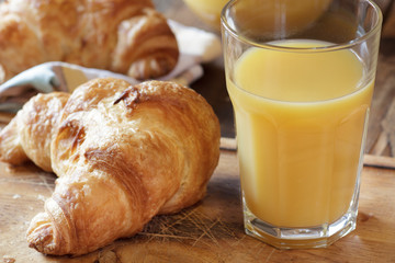 croissant and orange juice
