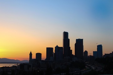 Fototapeta na wymiar Seattle sunsets