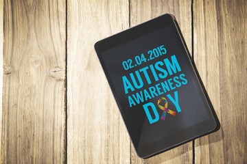 Composite image of autism awareness day