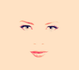 Fototapeta premium Beautiful young woman face