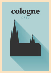 Cologne City Minimal Poster Design
