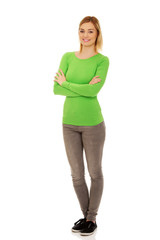 Fototapeta premium Casual woman smiling.