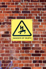 Warning sign 'Danger of Death'