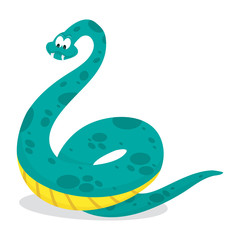 Fototapeta premium Cartoon Happy Spotted Snake