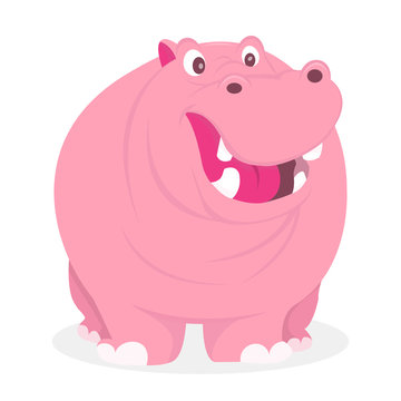 Cartoon Smiling Hippo