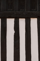 Timber cottage wall closeup