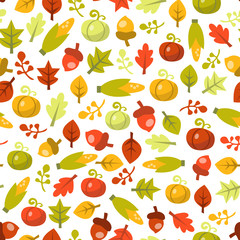Harvest Seamless Pattern Background