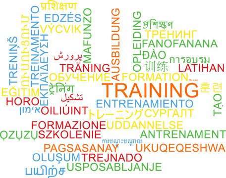 Training Multilanguage Wordcloud Background Concept