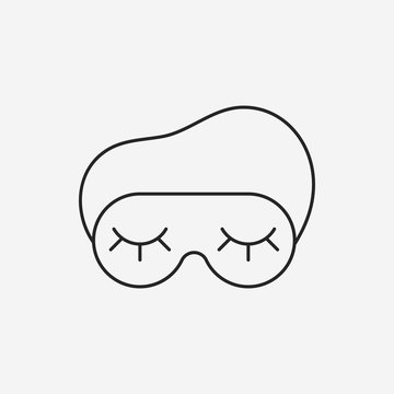 eye mask line icon