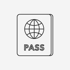 passport line icon