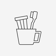 Toothbrush line icon