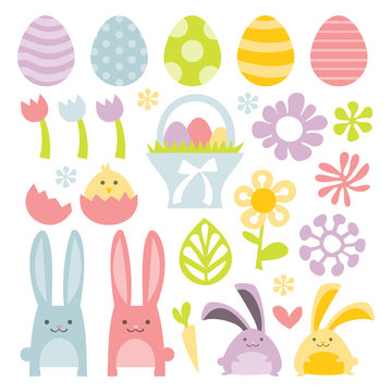 Happy Sweet Easter Spring Clip Arts