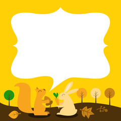 Retro Woodland Creatures Message