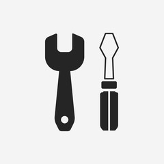 Screwdrivers and wrench icon