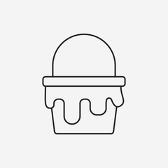 paint bucket line icon