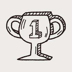 Trophy doodle drawing