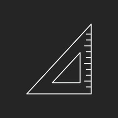 Triangle ruler line icon