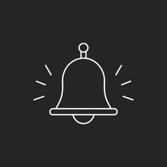 school bell line icon