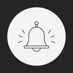 school bell line icon
