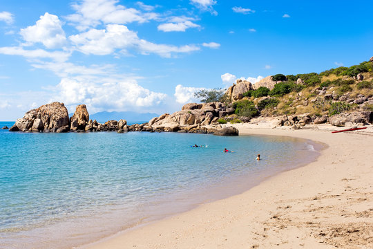 Beach lagoon in tropical area
