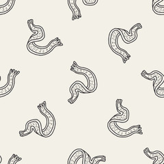 winter scarf doodle seamless pattern background