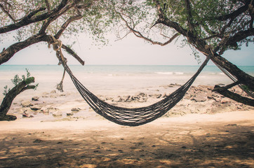 hammock and sea beach vintage