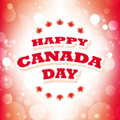 happy canada day greeting card abstract flag background vector - 83103544