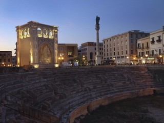Obraz premium Il sedile di Lecce - notturno
