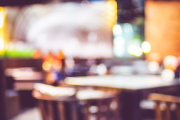 Blurred background : Customer at restaurant blur background with