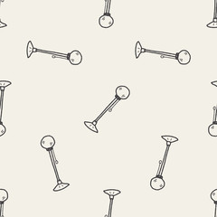 lamp doodle seamless pattern background