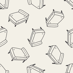 bed doodle seamless pattern background