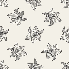 flower doodle seamless pattern background