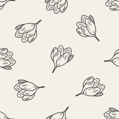 flower doodle seamless pattern background