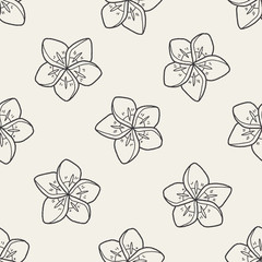 flower doodle seamless pattern background