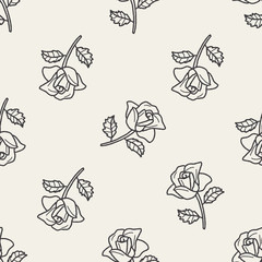 flower doodle seamless pattern background