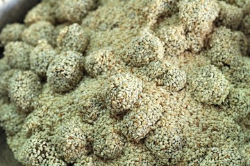 boiled sweets put sesame - dessert Thailand