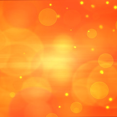 Abstract background -, bright orange lights in darkness
