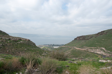 Fototapeta na wymiar Israeli landscape near Kineret lake