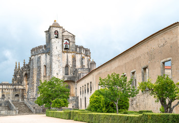 Fototapeta na wymiar Tomar-Portal of Church Convento de Cristo.