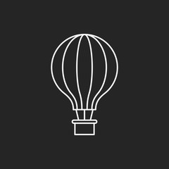 hot air balloon line icon