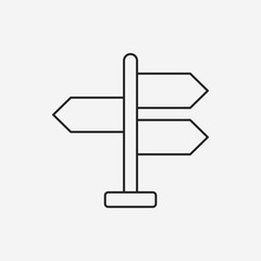 signpost line icon