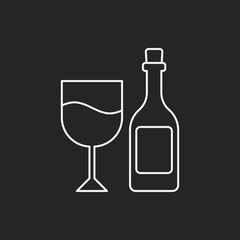 champagne line icon