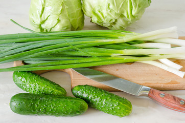 cabbage cucumber onion