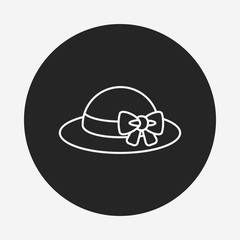 Sun hat line icon